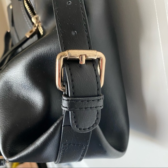 Katter Genuine Leather 3-in-1 Handbag Tote Cross-body Purse BLACK - Picture 9 of 12